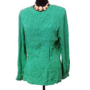 Vintage 90s Grannycore Golden Girls Abstract Foliage Top